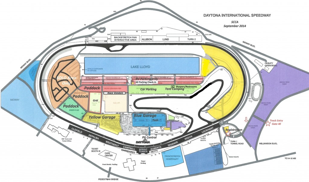 Daytona Parking Map 9.23 Color - CFR SCCA RallyCross